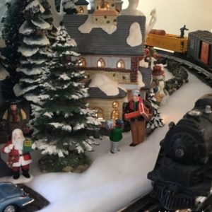 BoP's Live Snow Village Train in the Fiction Barn