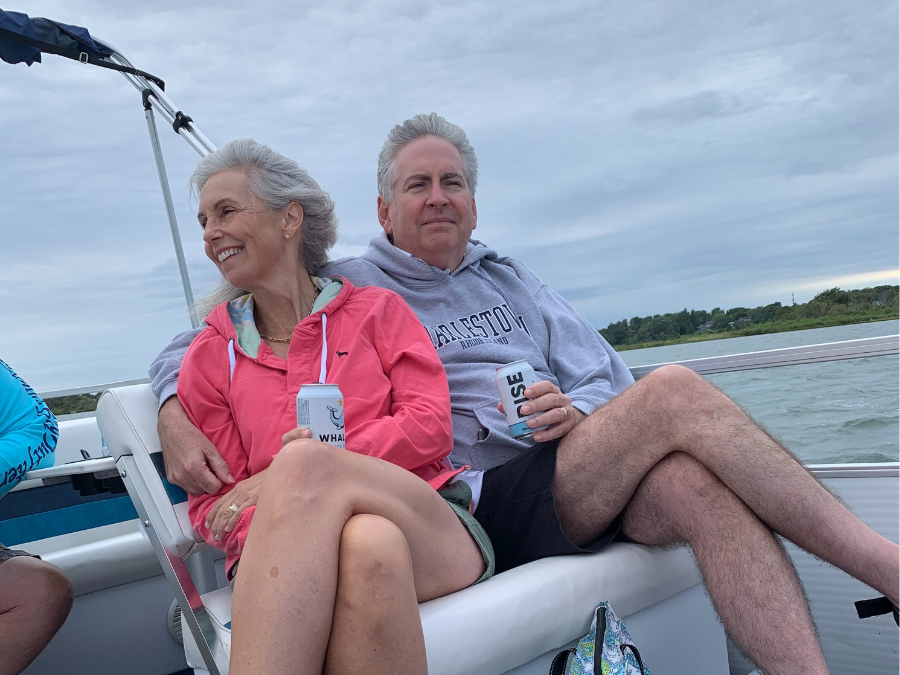 The Adams enjoy BoP Reading Room Conservation Boat Ride, Ninigret Pond, RI